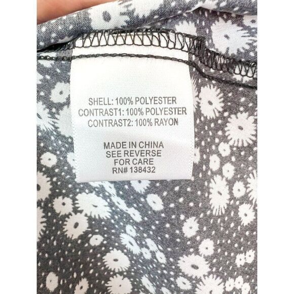 NWT! ModCloth Black and White Micro Floral Dress Size 4 - Picture 8 of 9